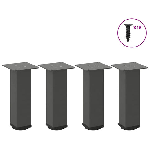 ZNTS Coffee Table Legs 4 pcs Anthracite 42-44 cm Steel 4012466