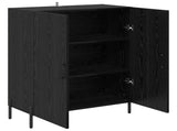 Sideboard Black Oak 69.5 x 34 x 90 cm Engineered Wood 881476