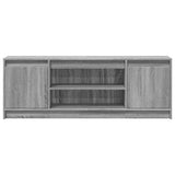 TV Cabinet with LED Grey Sonoma 139.5x34x50 cm Engineered Wood 852199