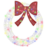 Wreath with 60 LEDs Multicolour 76 x 76 x8.5 cm Acrylic 42019124