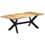 ZNTS Dining Table 200x100x75 cm Solid Mango Wood 247427