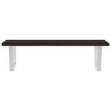 Basin Shelf Wall Mounted Steel and Solid Wood Oak 3302622