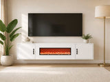 Electric Fireplace White 140.5 x 30 x 39 cm Engineered wood 8020999