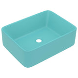 Luxury Wash Basin Matt Light Green 41x30x12 cm Ceramic 147046