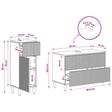 2 Piece Bathroom Cabinet Set ARNHEM Artisan Oak Engineered Wood 3417692