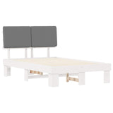 Bed Frame with Upholstered Headboard Light Grey 120 x 200 cm 877493