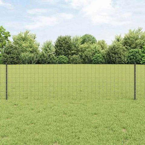 Fence and Post Grey 0.6 x 10 m Steel 3336130