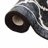 Rug Washable Black and White 120x180 cm 136605