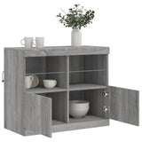 Sideboard with LED Lights Grey Sonoma 81x37x67 cm 836663