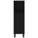 ZNTS 3 Piece Bathroom Furniture Set Black Engineered Wood 3190284