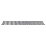 Stair Tread Rectangular 4 pcs Silver 100 x 40 cm Aluminium 4104340