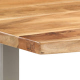 ZNTS Dining Table 118x58x76 cm Solid Acacia Wood 286479