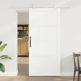 Sliding Door White 93 x 202 cm Solid Pine Wood 3333571