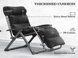 Set of Two Reclining Sun Loungers, with Cushion - Black T3398P314194