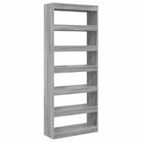 Book Cabinet Grey Sonoma 80 x 30 x 198 cm Engineered Wood 3388356