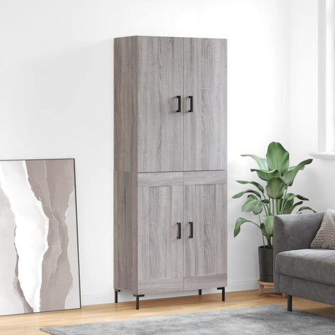 Highboard Grey Sonoma 69.5x34x180 cm Engineered Wood 3195793