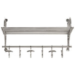 ZNTS Luggage Rack with Coat Hangers Wall Mounted Aluminium 357832