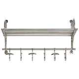 ZNTS Luggage Rack with Coat Hangers Wall Mounted Aluminium 357832