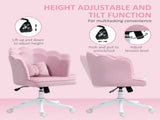 Velvet-Feel Petal Back Office Chair - Pink T3398P344755