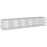 Gabion Basket with Cover 550x100x100 cm Galvanised Iron 3295199