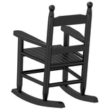 Rocking Chairs for Children 2 pcs Black Solid Wood Poplar 3281598