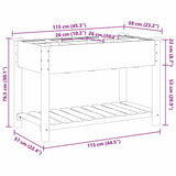 Garden Planter Beige 115 x 59 x 76.5 cm Solid fir wood 42006580