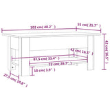 Coffee Table Concrete Grey 102x55x42 cm Engineered Wood 810257