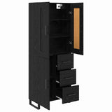 Highboard Black Oak 69.5 x 34 x 180 cm Engineered Wood 3416280