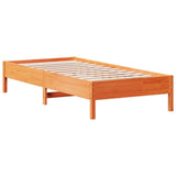 Bed Frame without Mattress Wax Brown 90x200 cm Solid Wood Pine 842713