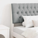 Upholstered Headboard Light Grey 100 cm Solid Pine Wood 879358