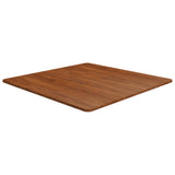 Square Table Top Dark Brown 80x80x1.5cm Treated Solid Wood Oak 343018