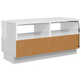 TV Cabinet with LED Lights High Gloss White 80x35x40 cm 804451