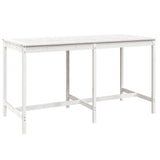 9 Piece Garden Bar Set White Solid Wood Pine 3154771