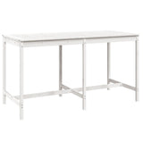 9 Piece Garden Bar Set White Solid Wood Pine 3154771