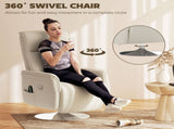 10-Point Massage Recliner Armchair - Cream T3398P330457
