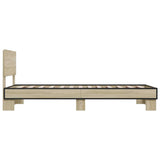 Bed Frame without Mattress Sonoma Oak 75x190 cm Small Single 845813