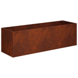 Garden Planter 2 pcs Rusty 80 x 30 x 30 cm Weathering Steel 8005217
