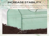Raised Garden Bed with Greenhouse, Steel Planter Box with Plastic Cover, Roll Up Window, Dual Use T3398P318840