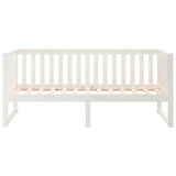 Day Bed without Mattress White 75x190 cm Small Single Solid Wood Pine 820892