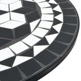 Mosaic Bistro Table Black and White 50x70 cm Ceramic 4003400