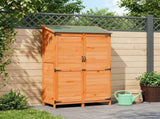 Garden Shed with Roof Brown 106.5 x 56 x 176 cm Solid Fir Wood 42033451