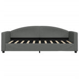 Day Bed without Mattress Dark Grey 90x190 cm Single Fabric 354125
