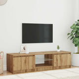 TV Cabinet with LED Lights Artisian Oak 140x40x36 cm Engineered Wood 856350