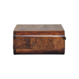 Solid Wood Avora Wall-Mounted Chestnut 1 Drawer Nightstand, Dark Brown B2743P403506