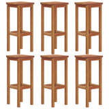 Bar Stool Set of 6 Natural Wood Solid Acacia Wood 74 cm height 3115990