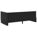Corner Bed Frame with Headboard Black 100 x 200 cm Velvet 42016281