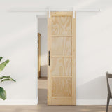 Sliding Door Brown 61 x 198.5 cm Solid Pine Wood 3333240