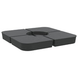 4 Piece Parasol Base Set for Cross Stand Parasol 100 kg PP 847444