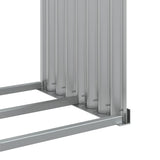 Log Holder Silver 120x45x140 cm Galvanised Steel 364591