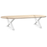 Coffee Table Legs 2 pcs White 50x cm Steel 4012685